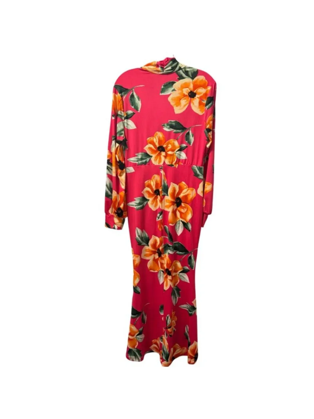 Venus Womens Pink Floral Long-Sleeve Ruched Dress Size M Polyester Dress - Picture 9 of 12